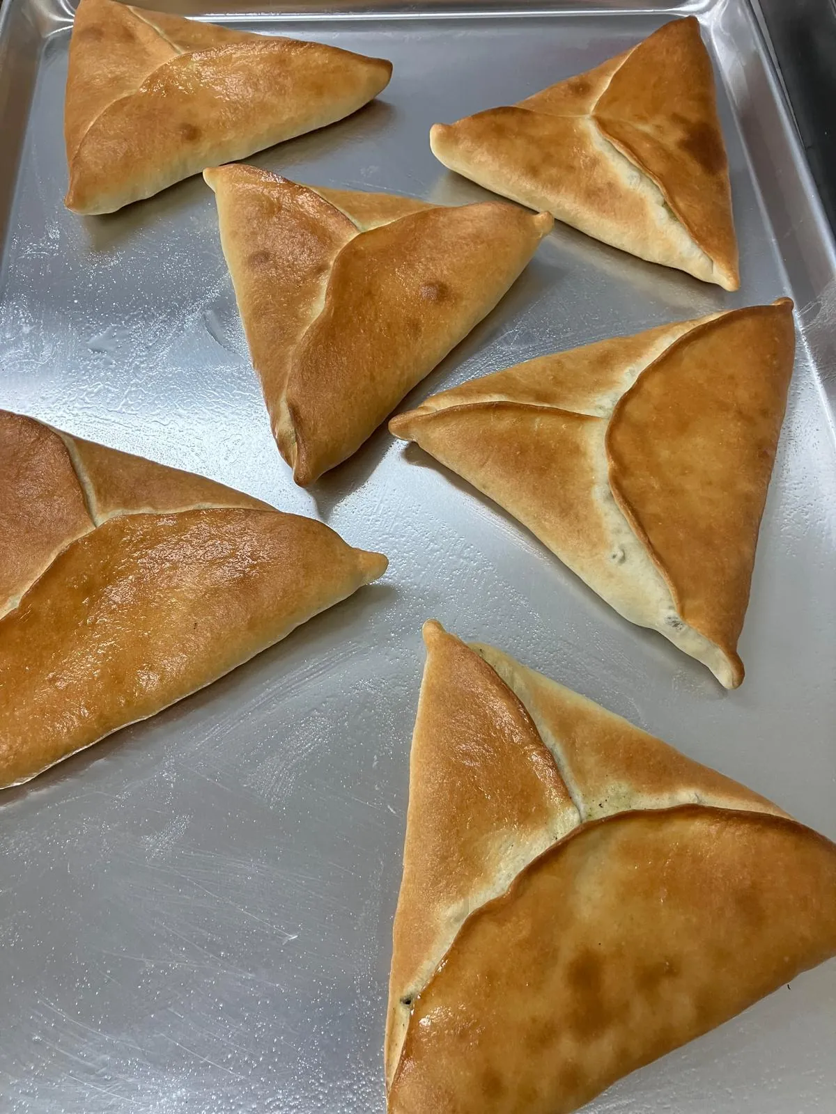 Fresh spinach fatayer pies from Adonis Market